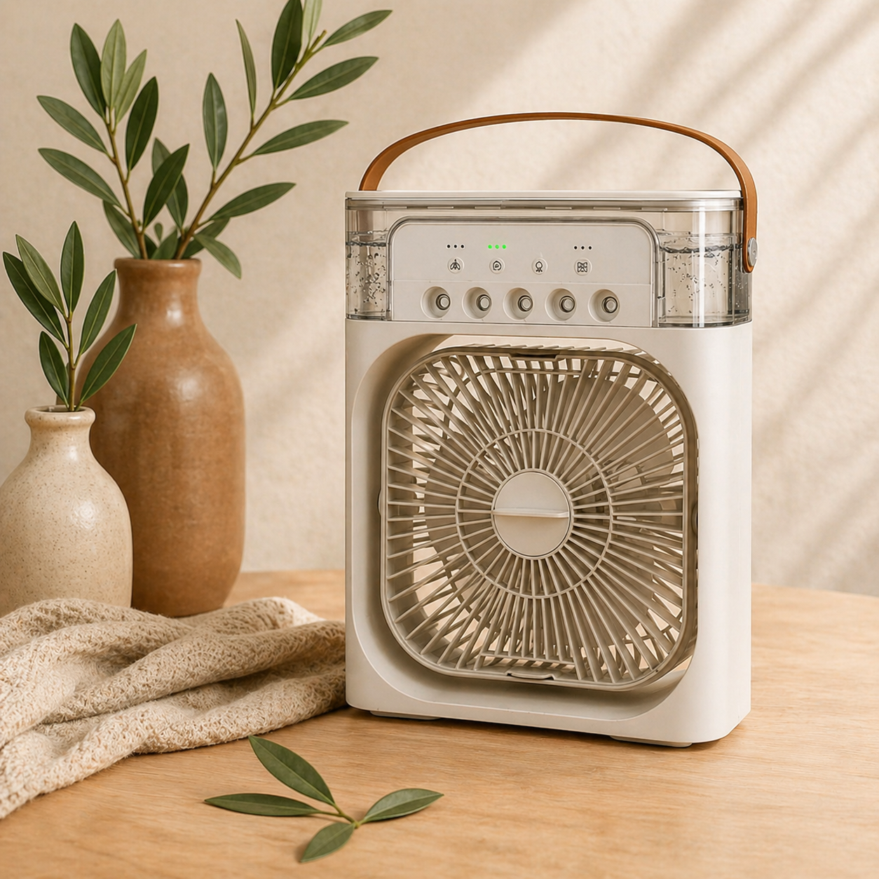 Ventilador Climatizador con pulverizador portátil