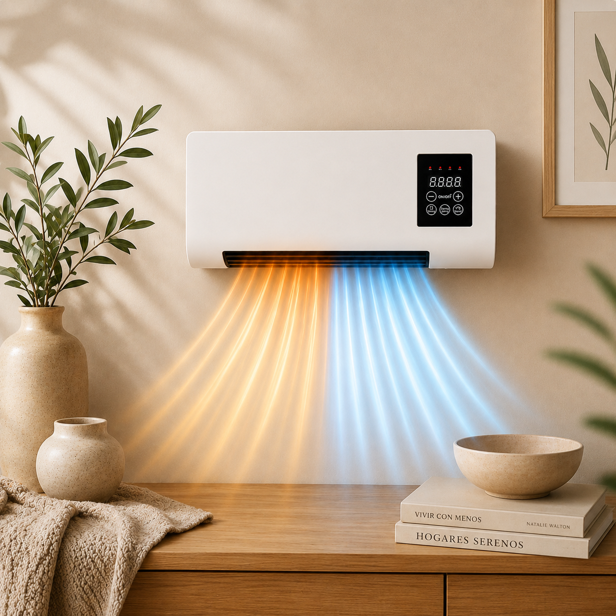 Calefactor y Ventilador de pared 1800W