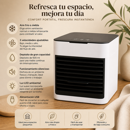 Mini climatizador portátil