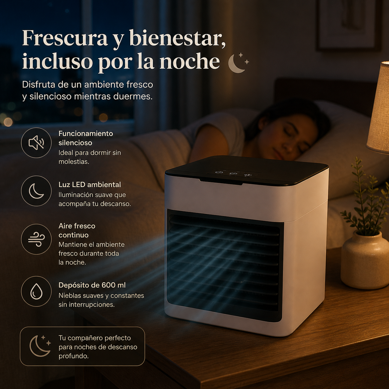 Mini climatizador portátil