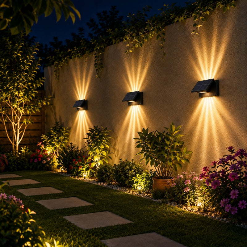 Lámpara solar exterior con 6 LED