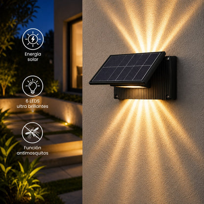 Lámpara solar exterior con 6 LED