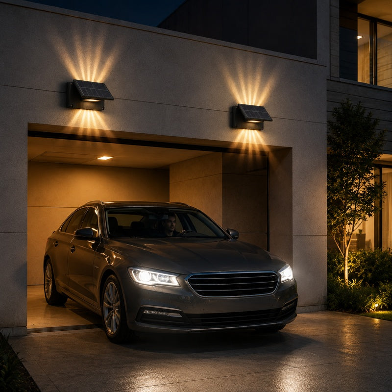 Lámpara solar exterior con 6 LED